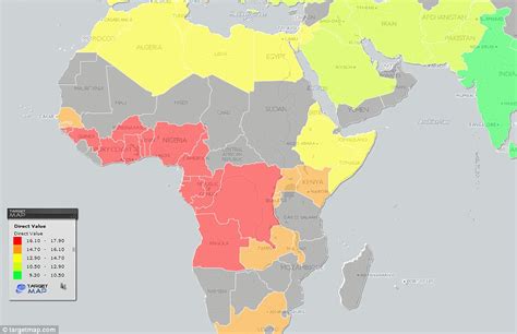 average penile length in africa